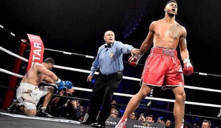 AgnesEvren's tweet photo. A la Seine Musicale hier soir pour soutenir nos meilleurs boxeurs tricolores 🇫🇷 avec @vpecresse @FlesselLaura @karampatrick . @TonyYoka face au belge Ali Baghouz laminé en seulement deux rounds ! En route pour le titre mondial #TonyYoka #LaConquete #3eRound https://t.co/wxv0VQ8lcv