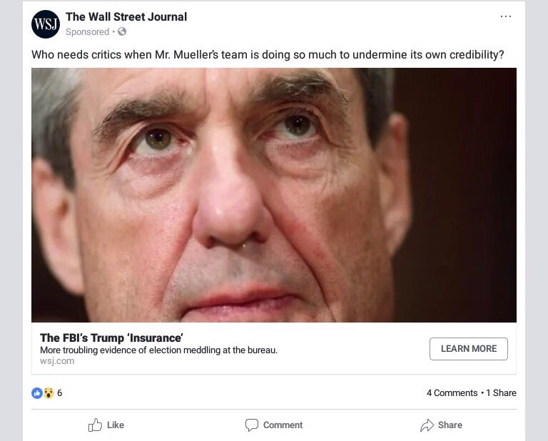 MollyMcKew's tweet photo. So the WSJ is targeting anti-Mueller content to Ukraine. 
You can think about that and let it ruin your coffee the way it has mine. 
Coordinated campaign. https://t.co/cKGN6JCdaU
