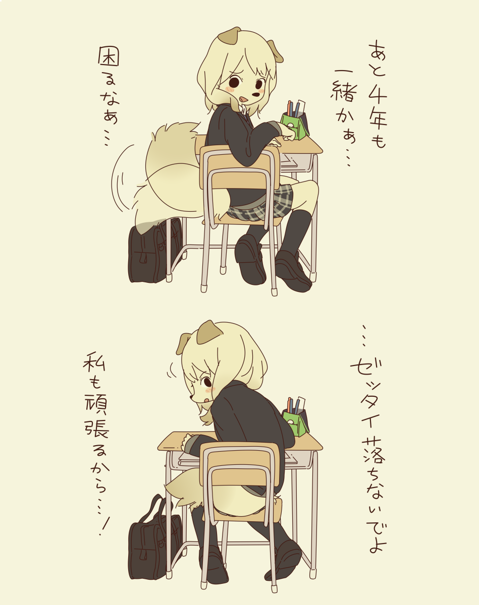 小学校の時から同じ学校の犬の女の子です。 