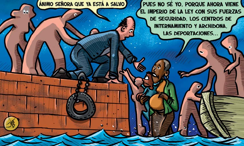 Javiñetas <a href="/javicastroberro/">Javi Castro Berrocal</a> denuncia la situación de migrantes en #archidona y la política actual que se aplica. Publicado en <a href="/DiocesisMalaga/">Diócesis de Málaga</a> Nuestra respuesta debe articular -<a href="/Pontifex_es/">Papa León XIV</a> -la acogida, protección, promoción e integración. <a href="/hoacmalaga/">Hoac Málaga</a>
