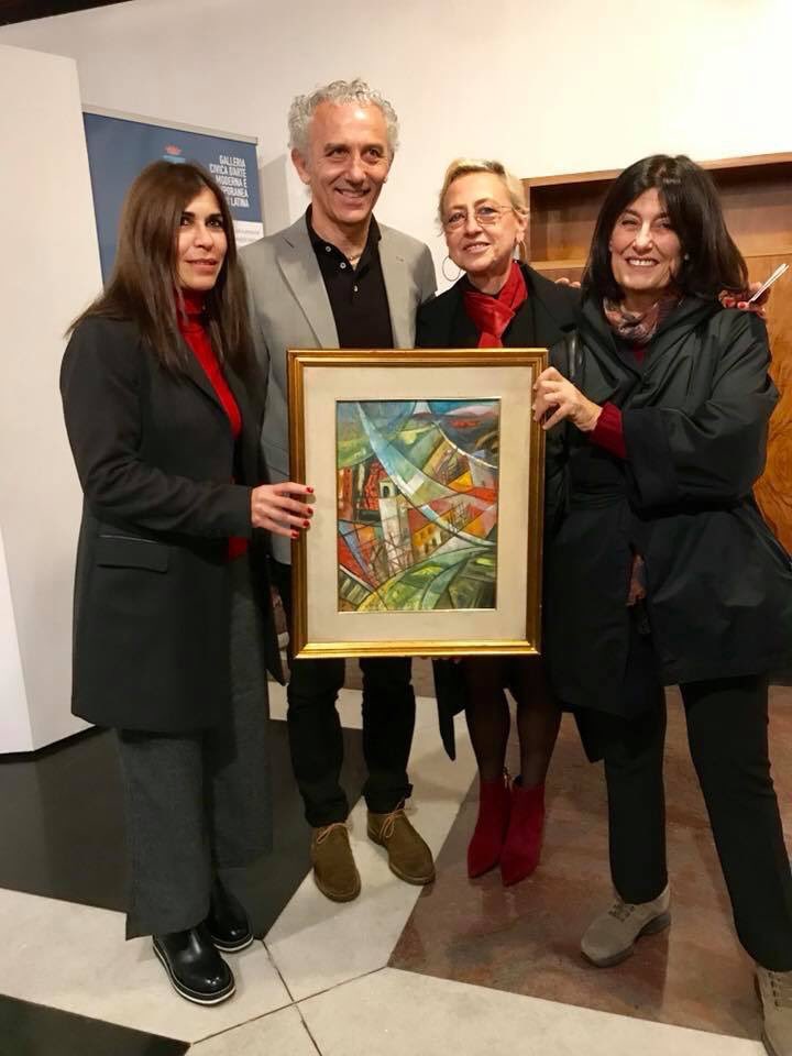 bossi_simona's tweet photo. 16/12/17, inaugurazione retrospettiva di Sibo’ futurista. Primo bozzetto della “Nascita di Littoria” (Sibo’ 1935) da me donato alla galleria civica d’arte moderna di Latina. @Corriere @IlMsgitRoma @tempoweb @repubblica @latina24ore @giornaledellArt @Libero_official @ARTEit https://t.co/pSPr5pHyKj