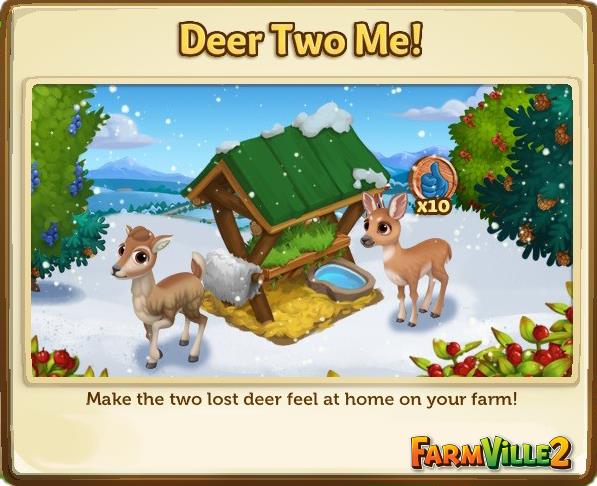 farmville2's tweet photo. Hey there, Farmers! We're sure that this two lost adorably cute deers will be welcomed warmly in your Farm! Help them! #FarmVille2OnWeb #SundayMorning https://t.co/Z6PNos7KhO 😀👍 https://t.co/Iu3rZ38WdH