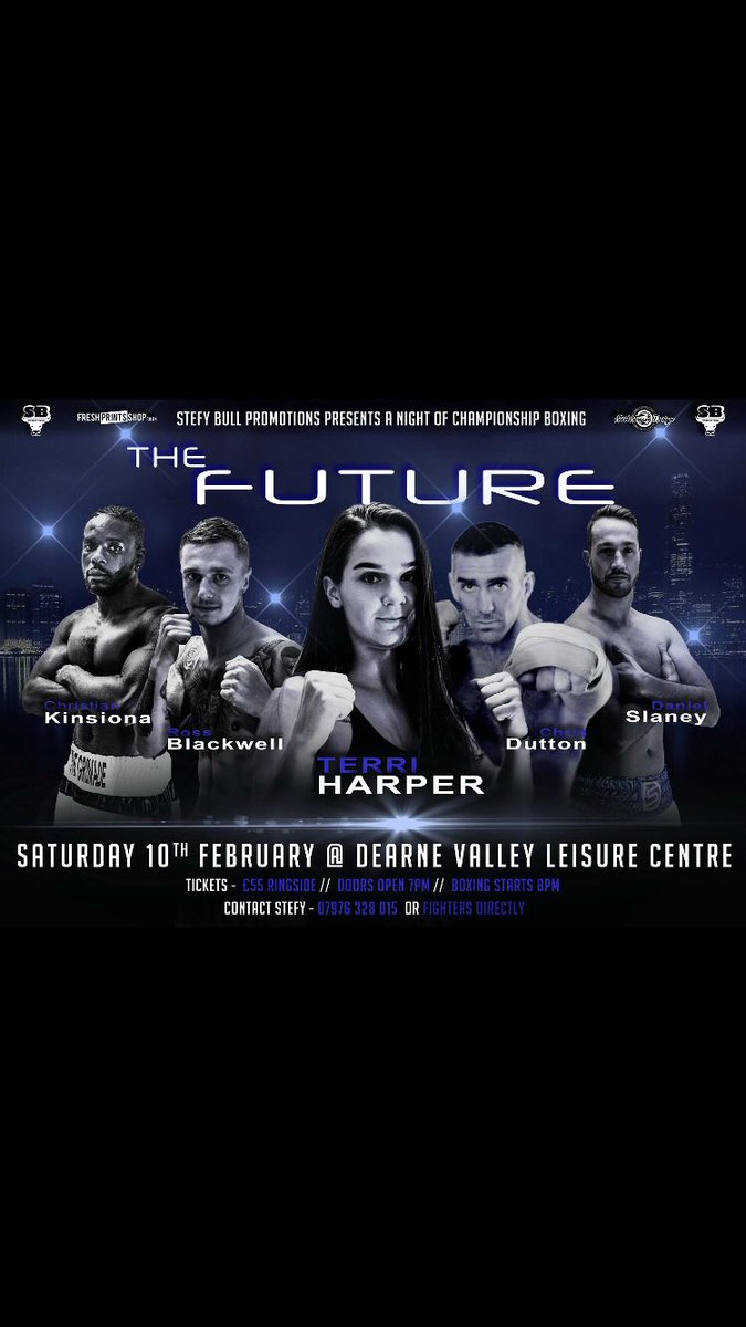 StefyBull's tweet image. #TheFuture Dearne Valley Leisure Centre 10.2.18
@TerriHarper96 
@Christiankinsi2 
@Daniel_Slaney 
Tickets £55 ringside tables #SBP