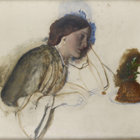 UniofOxford's tweet photo. A Robert Martineau painting entitled 'The poor Actress's Christmas Dinner'. A number of Martineau's paintings were bequeathed to the @AshmoleanMuseum , where this one can be found: https://t.co/vSOeCYmD3x #OxAdvent https://t.co/WBNbfkampn