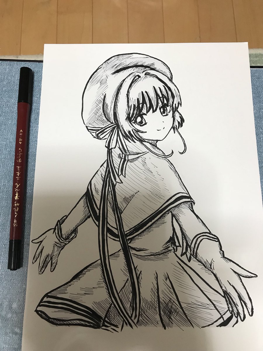 鬼ルガs Pe Twitter 四作目にして初の女の子筆ペン描き 筆ペン一発描き コツ掴んだら結構描けたwまぁ模写ならだけど 新しい絵は生み出せないから俺は生徒を凄く尊敬する 筆ペン模写ならできるからまだ先生で居れますか W 筆ペン一発描き ガード