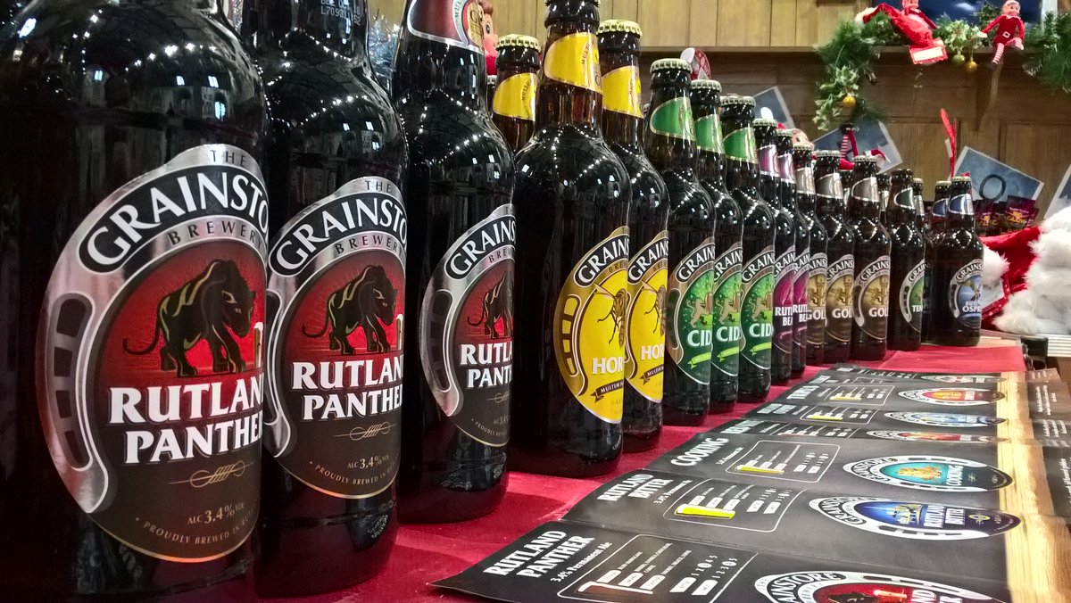 Great range of <a href="/thegrainy/">Grainstore Brewery</a> bottled beers &amp; ciders available @oakhamcastle #winter wonderland market today open until 9pm.