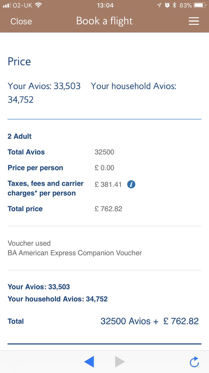 jaybutt89's tweet photo. @British_Airways trying to book some reward flights, but the price is exactly the same for the same flights with just Avios as is it is with Avios and companion voucher. What’s the point in the companion voucher? #bitofacon https://t.co/dlCW0I2gvy