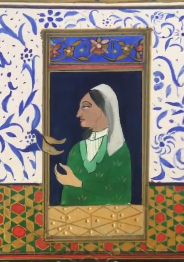 I accidentally painted a female Husni Mubarak today lol