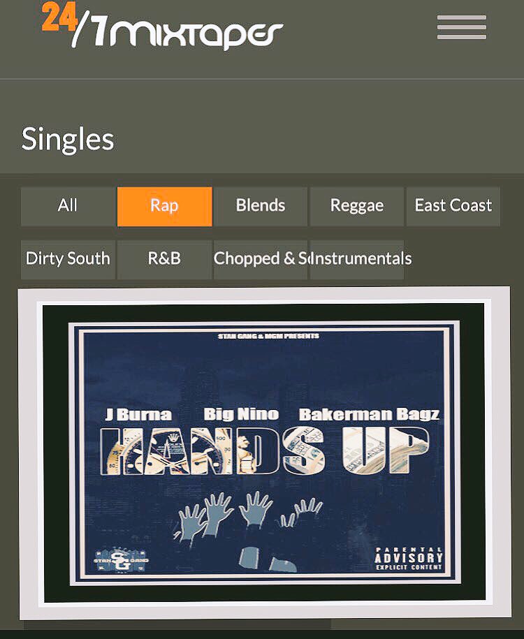 burnaKhari's tweet photo. @NuggetGotti Drops this week @SpotifyPress @Apple @spinrilla and many more blog sites!!!  New single from Stan gangs JBURNA @burnaKhari &amp; bIg NINO @TrapjunkyO (featuring ) MGMs CEO. @BakermanBagz 🔥🔥🔥👐🏾 #HANDSUP https://t.co/Yz5QXACxzD