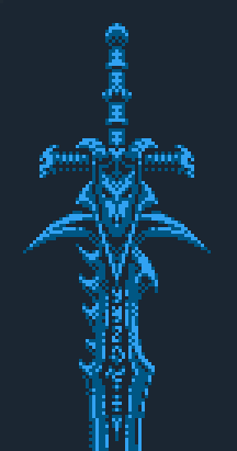 Kantolasound's tweet photo. #Weapon theme for @Pixel_Dailies 
3 colours
Frostmourne from #Warcraft
#pixel_dailies #pixelart #gamedev @PyxelEdit https://t.co/Goxo6niiwt