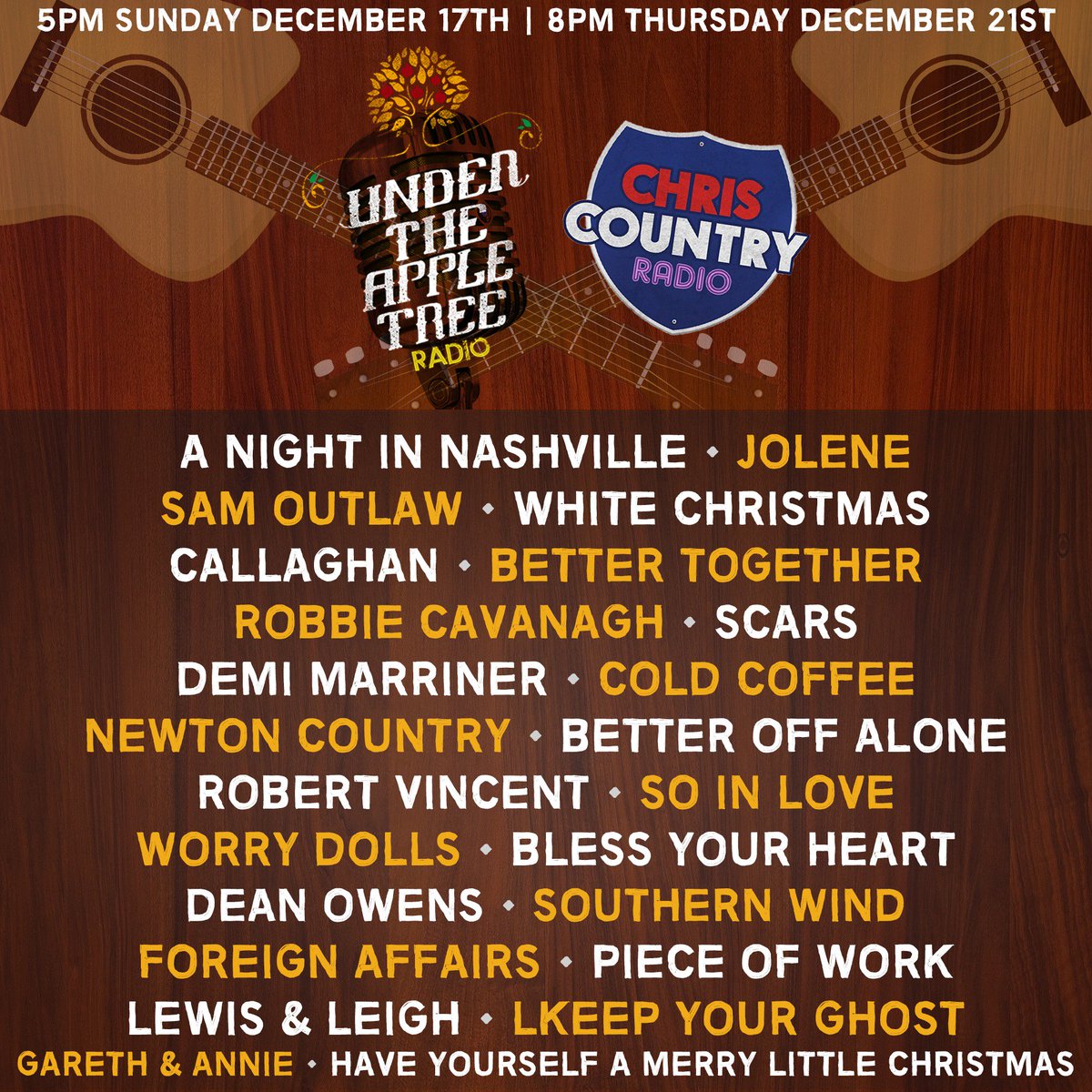 UTATSessions's tweet photo. Coming up at 5pm on @ChrisCountry it's another #UTATRadio featuring this lovely lot. An hour of incredible live performances from @_SarahDarling, @jennbostic, @michaellogen &amp; more! https://t.co/4WxoYd8a0c