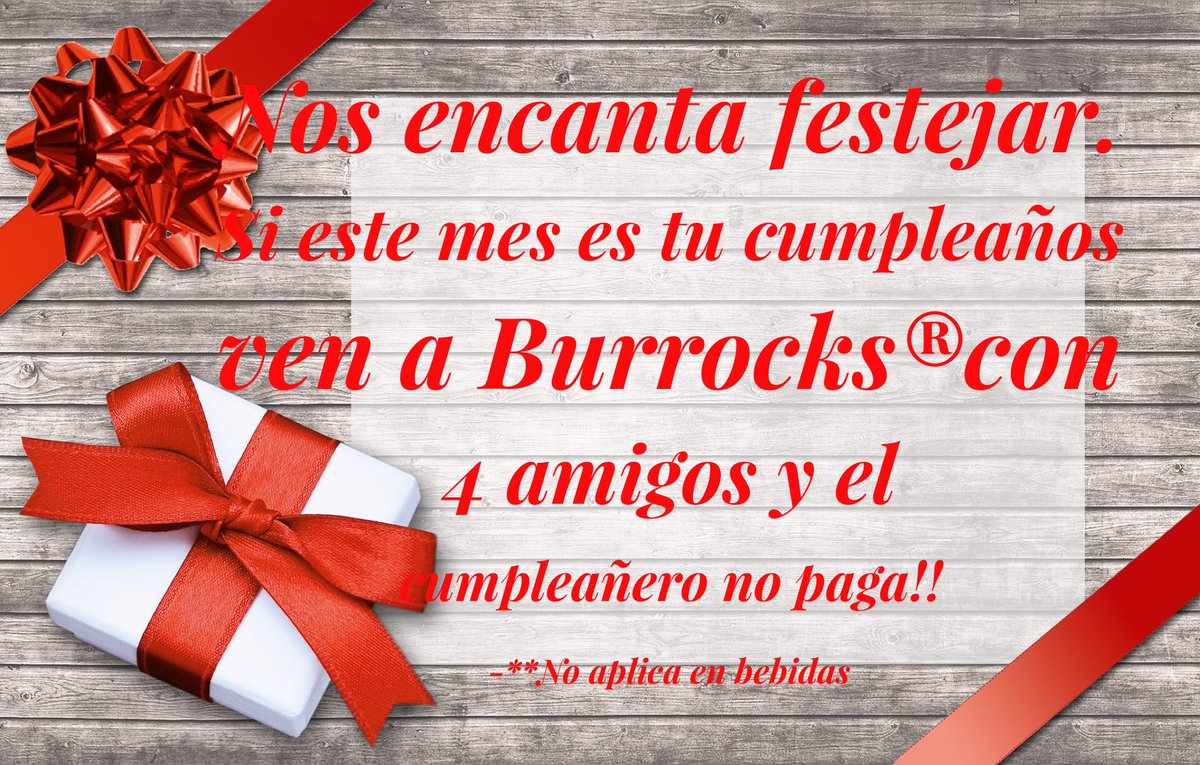 TheBurrocks's tweet photo. Ven a celebrar https://t.co/BWjUhlb6HT