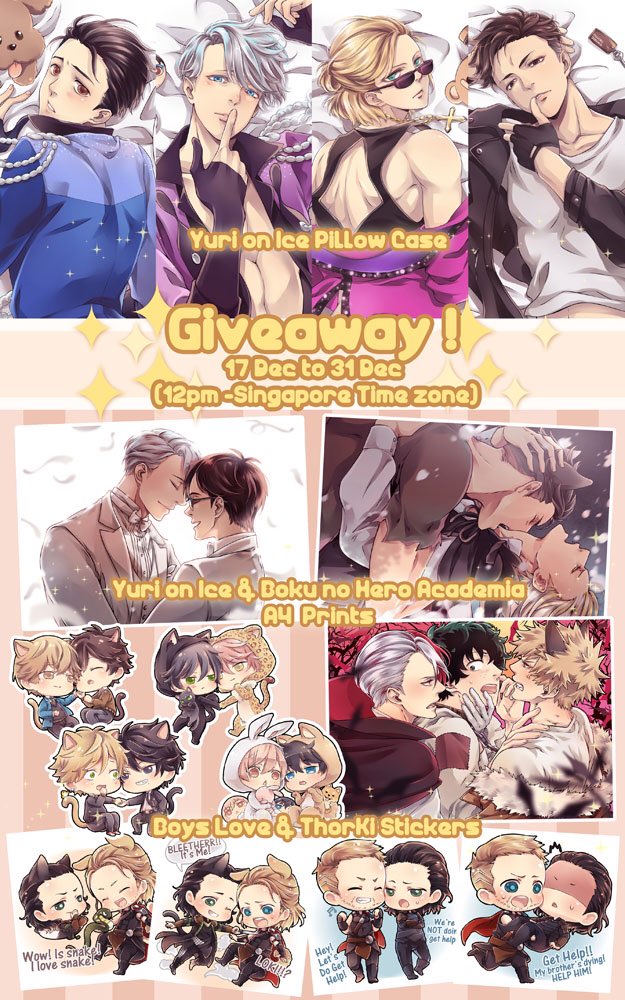 Hey guys~International giveaway time!(* ´ ▽ ` *)ﾉ♪
Feel free to share around:
Retweet and comment!
There will be 3 winners will getting all of this bundle items by ballot. Please share around.
Thank you very much for supporting me in 2017! I'll do my best in 2018✨