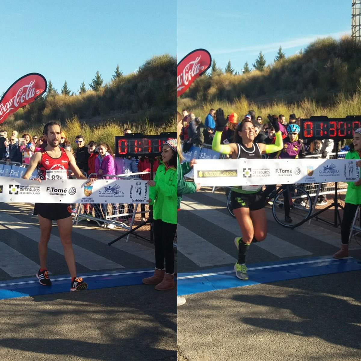 Fernando González y Henar Fernández ganadores de la Media Maraton de Guadalajara ¡Enhorabuena! 👏👏👏