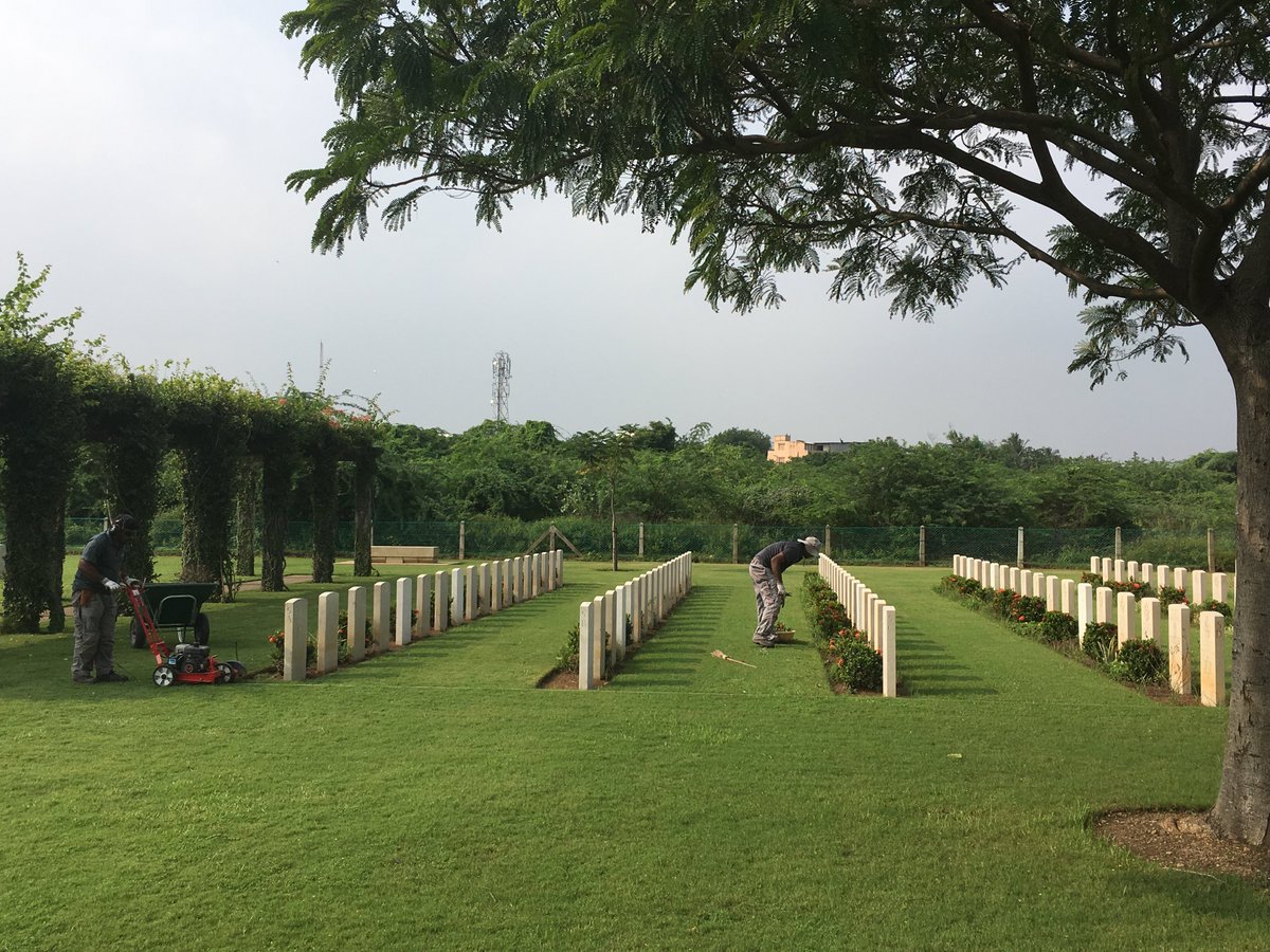 KeneilhouzoS's tweet photo. @CWGC Madras War Cemetery recovering from the devastation of Cyclone Okhi, where the cemetery was submerged under flooded water for almost a month in November 2017 #CWGC #MadrasWarCemetery #Madras #CycloneOkhi #ChennaiRains2017 https://t.co/QX6KMMhKO4