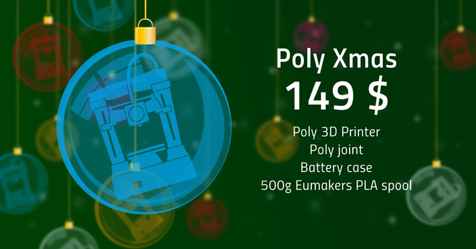 poly3dprinter's tweet photo. Few days to Christmas! Hurry up :D
Poly, the christmas #ecofriendly present :) 
poly is on #Kickstarter - https://t.co/buIMJT8YFV 
#3dprinter #Christmas #chocolate #laser #battery #imagination #childhood #crowdfunding https://t.co/NrlrfqGmt0
