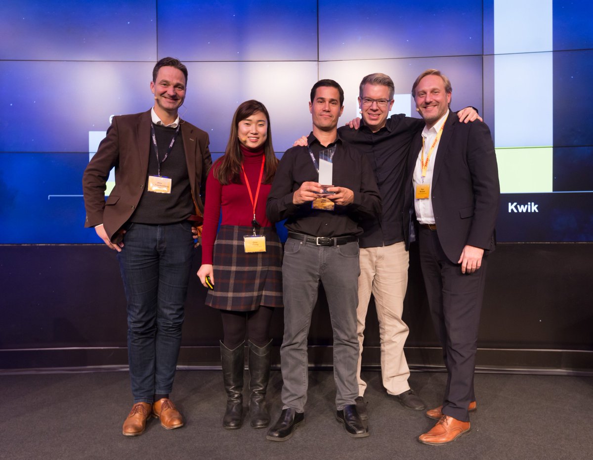 kwik_me's tweet photo. We are excited to announce that kwik was the winner of this year’s DHL Innovation Day “Shark Tank” start-up competition. Read the full announcement here: https://t.co/UToZdvLMEV https://t.co/vlYaT64oZE