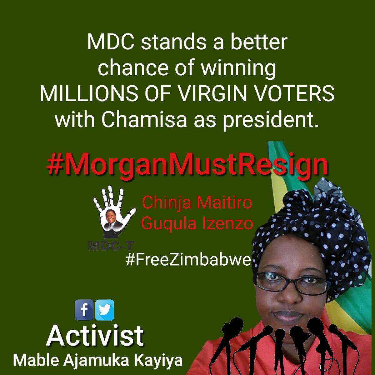 Gal5_1's tweet photo. There's millions of young virgin voters to be won over. For such a time as this, a young president like Chamisa is more appealing than a poorly 18+year leadership hoarding #Tsvangirai. #zimbabwe #MDC #MDCAlliance #Zim2018Elections #ThisFlag #MorganMustResign #Chinja #Guqula 4 Zim https://t.co/3niRDG4RVO