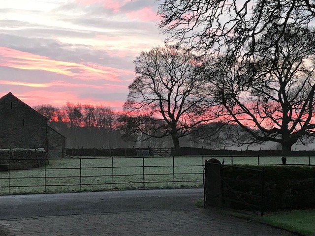 Cold and frosty start to the day with an amazing sunrise.