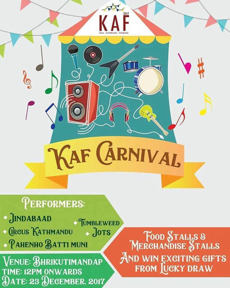 KAF_Kusom2017's tweet photo. ARE YOU READY PEOPLE???????

The KAF CARNIVAL!!! 
Main Day is just 6 days away

MUSIC DANCE GAME FOOD
@bhrikutimandap 
#KAF2017 #we_celebrate https://t.co/0xUX5KOwky