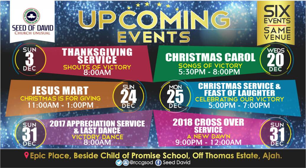 rccgsod's tweet photo. #JESUSMART
#CHRISTMASISFORGIVING

Hello, do you live around Ajah or know someone who does? 

Do you need food items like rice, oil, seasonings, &amp; meat for Christmas day?

Join us at Ajah for #JESUSMART next Sunday, 24th Dec. 2017 by 8:00am.

#RCCGSOD
#CHRISTMASISFORGIVING https://t.co/YBDABYQR7b