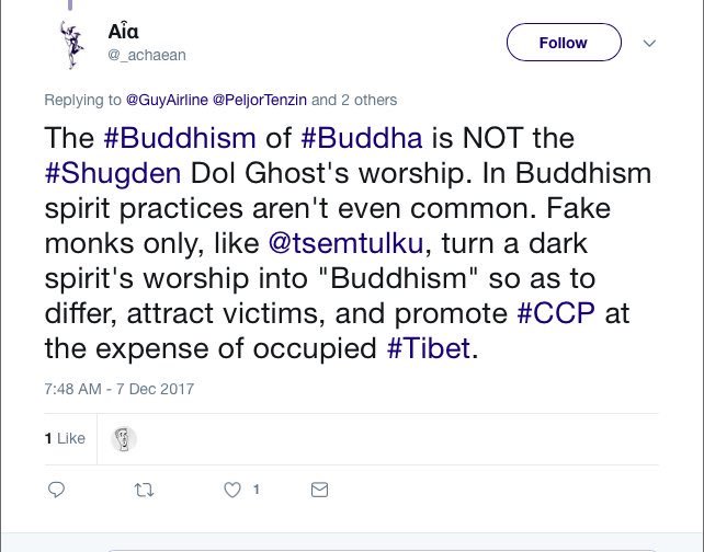 wansan_k's tweet photo. Is #Twitter supporting #FreedomOfSpeech but abandoning #ReligiousFreedom? There's no #peace & #love for #Shugden people on @Twitter as we have to bear with attacks from @_achaean for our #religiouschoice.
#ReligionOfPeace #religiousattacks #discrimination #pleasehelp https://t.co/Fxc0EXnHFh
