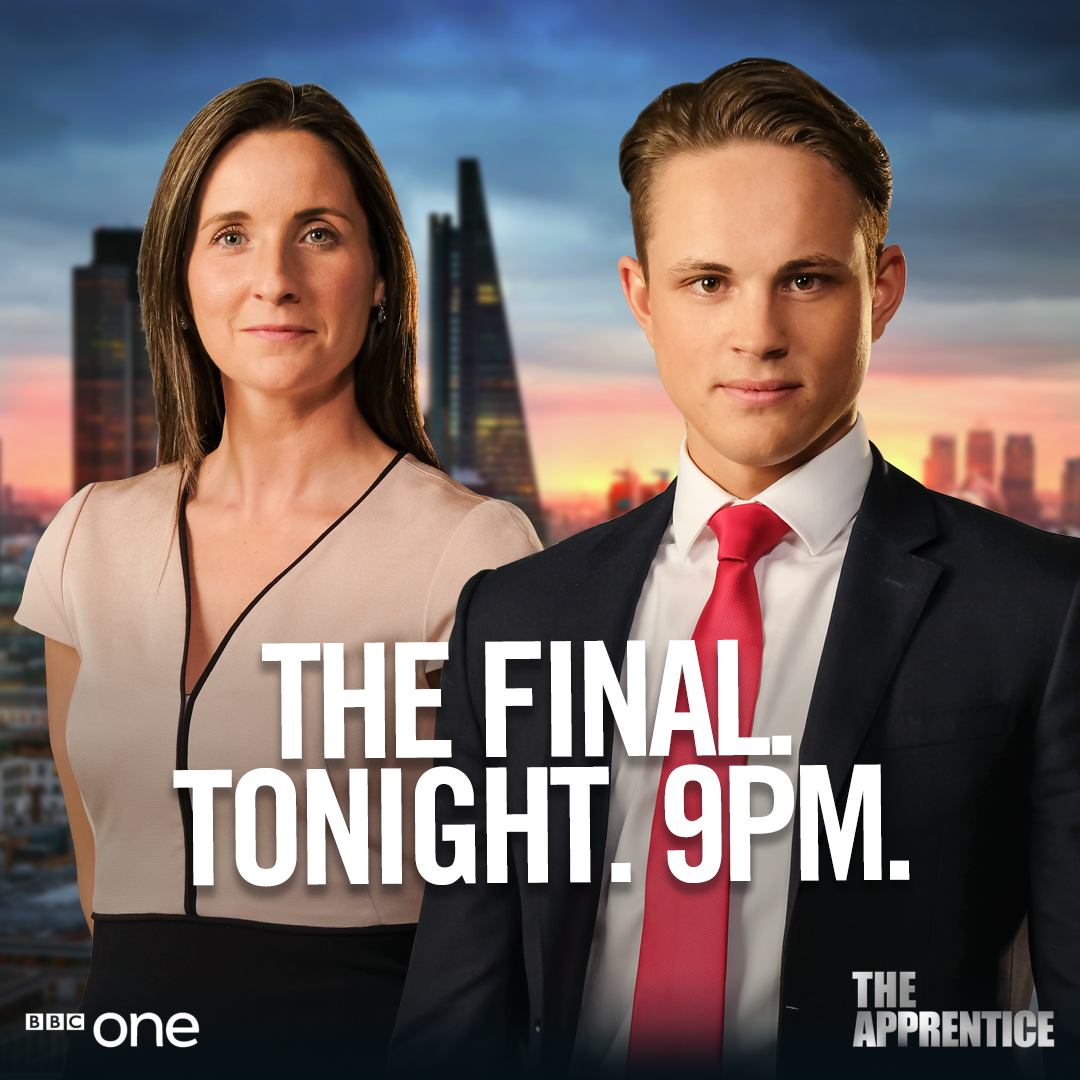 bbcapprentice's tweet photo. Two candidates. One task. Game on.
#TheApprentice Final. 9pm. @BBCOne. https://t.co/xyIdPlPV7N