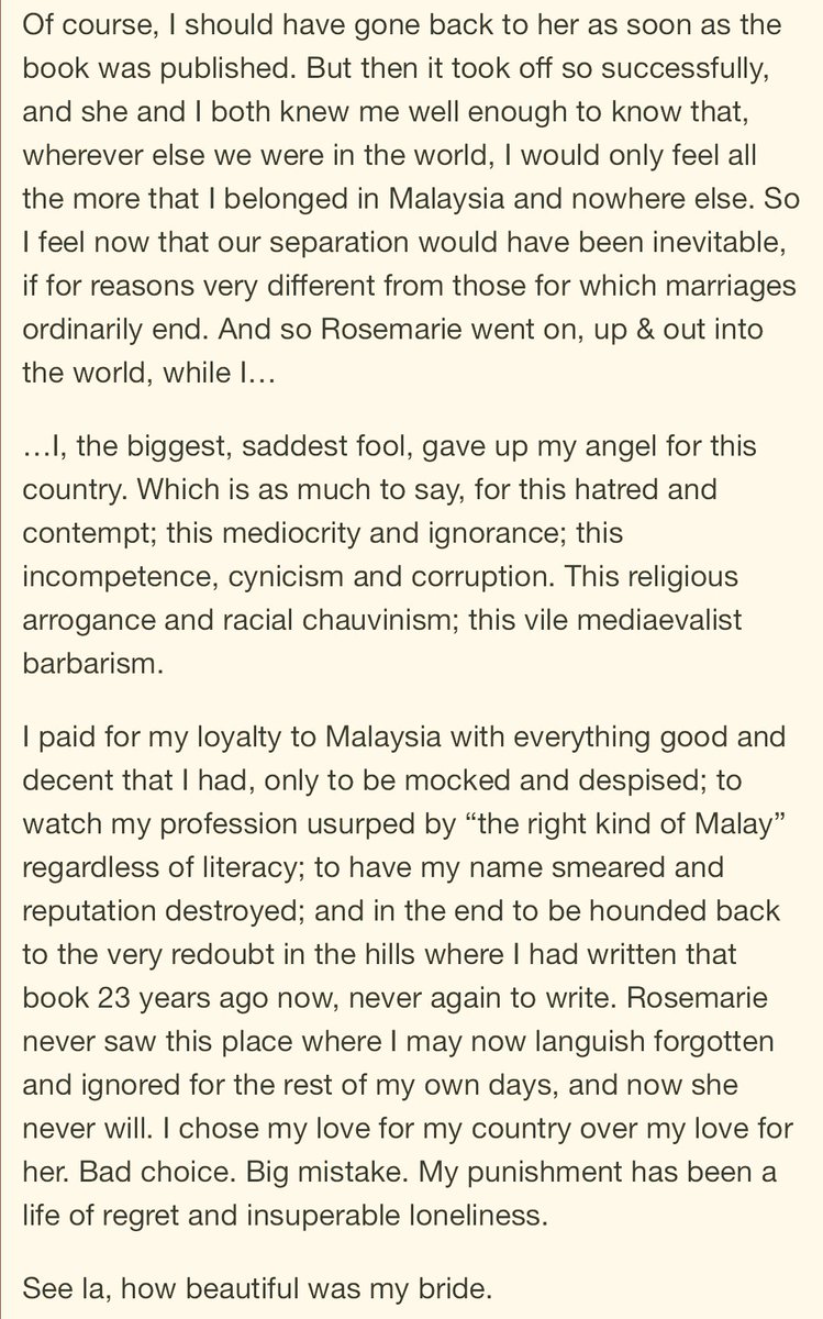 JamesJSChai's tweet photo. Rehman Rashid's letter to his wife, Rosemarie Chen, is the love story I think of most often. For reason unbeknownst. 

https://t.co/2uGI4z9THA https://t.co/iBwliZaQ1N