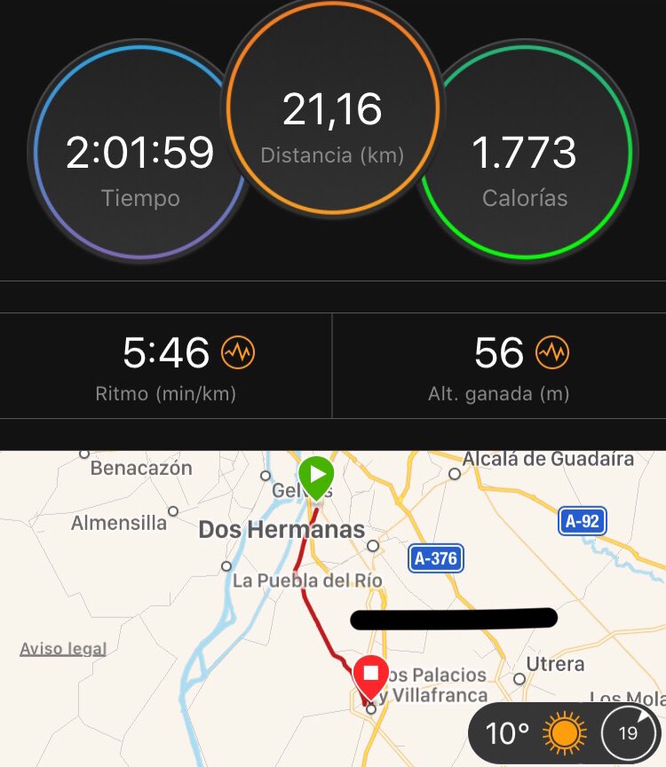 PedritoMaraton's tweet photo. Hoy 39 Media Maratón Sevilla - Los Palacios.  Un poco más y salimos volando 😂 ¡Seguimos! https://t.co/J25zTZ3pnG