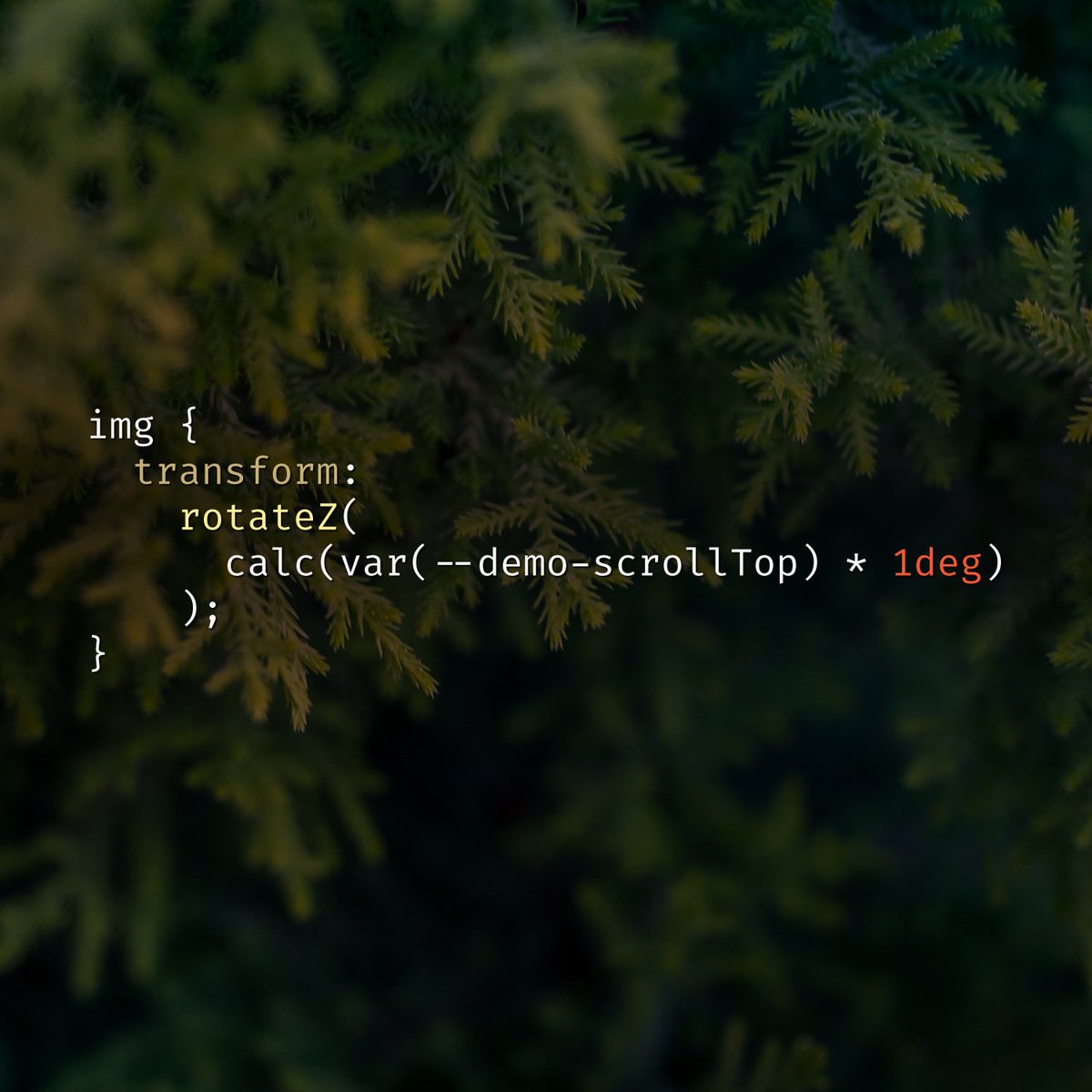 innovati's tweet image. Day 17/25 🎄 Use the scroll position of an element as values in CSS with Scrollery

- plugin: github.com/tomhodgins/css…
- demo: codepen.io/tomhodgins/pen…

#merryCSSmas #css #variables #cssvariables #rwd