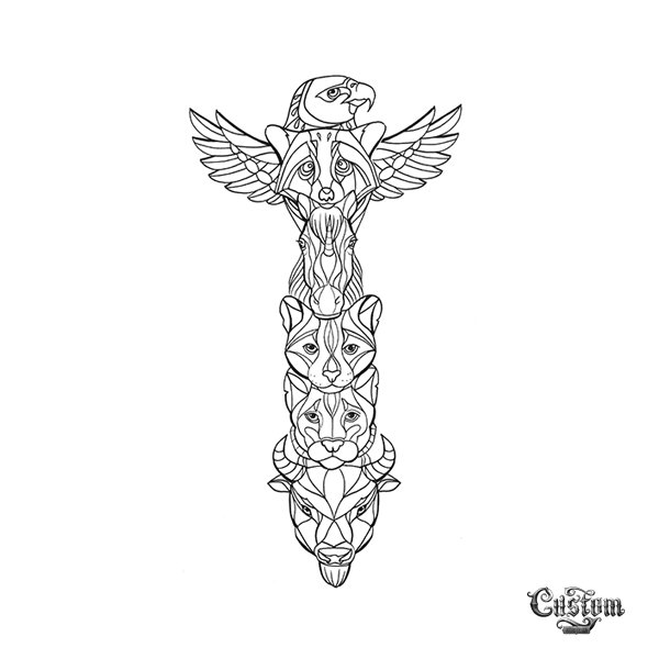 Totem Pole Tattoo