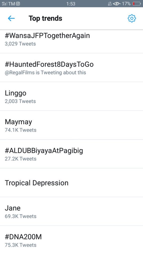 OfficialJaneSon's tweet photo. Trending din po ang countdown HT natin today:) @itsJaneOineza @Hashtag_Jameson @RegalFilms 
#HauntedForest8DaysToGo https://t.co/6sAr2yvGZf