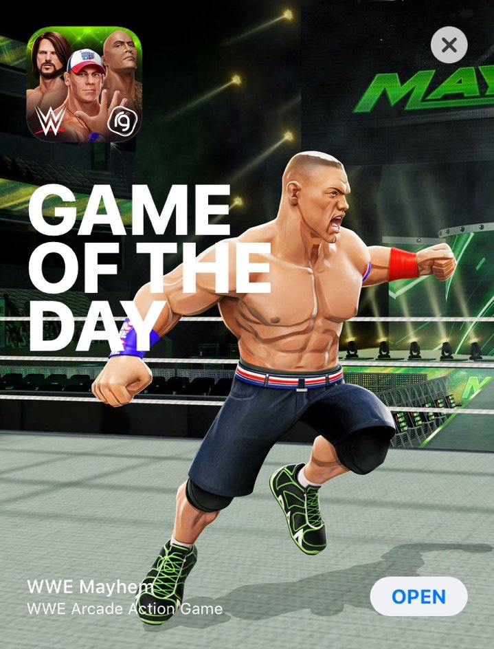 RelianceGames's tweet photo. Awesome times to be a @WWE fan. @wwe_mayhem enjoys unprcedented feature as #GameOfTheDay” on the @AppStoreGames .
https://t.co/h9TJBt9s49

#AppStore #MobileGames #WWE #FeaturedOnAppstore @RelianceEnt @WWE #BringOnTheMayhem https://t.co/v6epHVWvMO