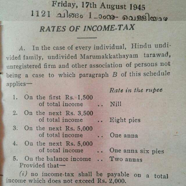 Taxation & earnings long ago in India (middle 1900s)  DRQgu3BVoAAGemr