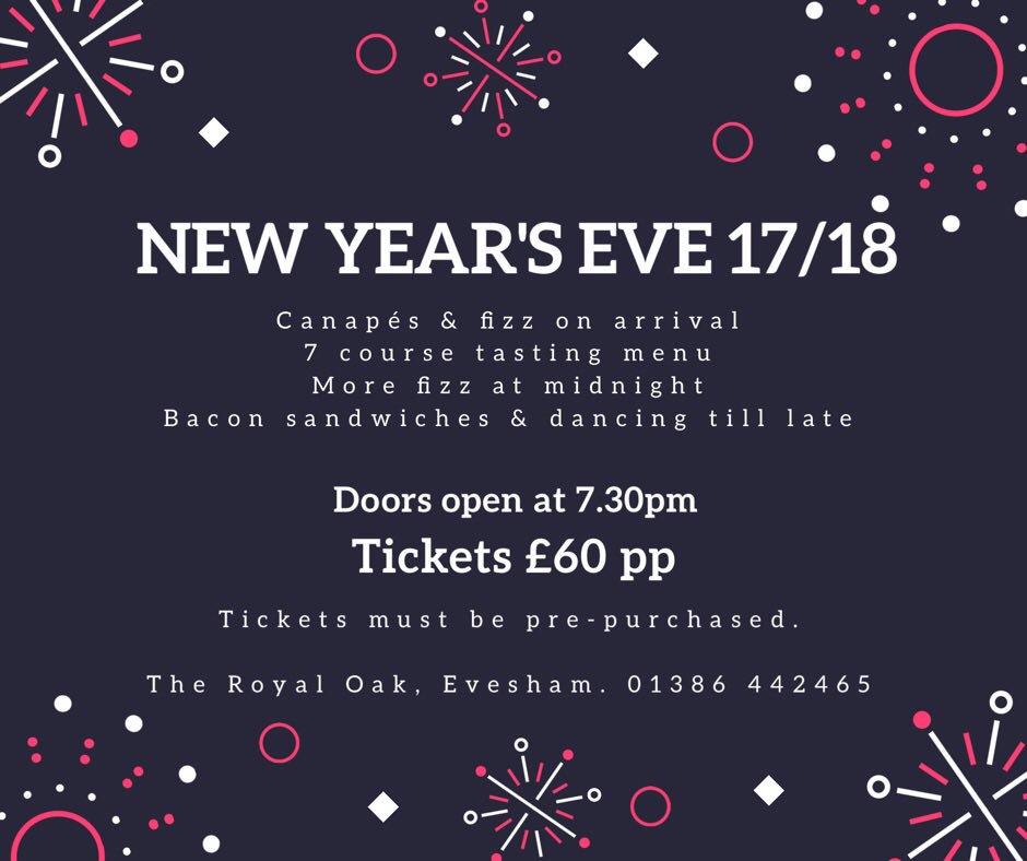 We still have spaces! Give us a call - 01386442465 #nye