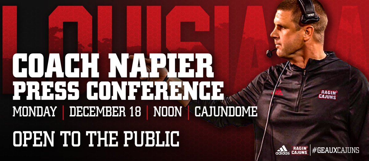 Join <a href="/coach_bnapier/">Billy Napier</a> Noon TOMORROW at the Cajundome!

#GEAUXCajuns