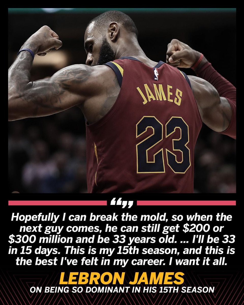 espn's tweet photo. LeBron is not done breaking the mold. https://t.co/jN8HCvsD9p