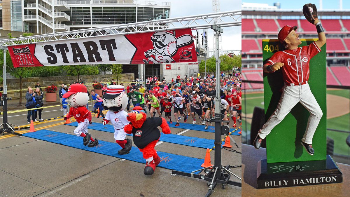 Reds's tweet photo. It's Sunday Funday, but even better it's Day 7 of #Redsmas! 🎅
Retweet this by 7 p.m. EST to for a chance to win two entries to the 2018 #RedlegsRun + an autographed @BillyHamilton figurine! https://t.co/fzzQNaS9s1