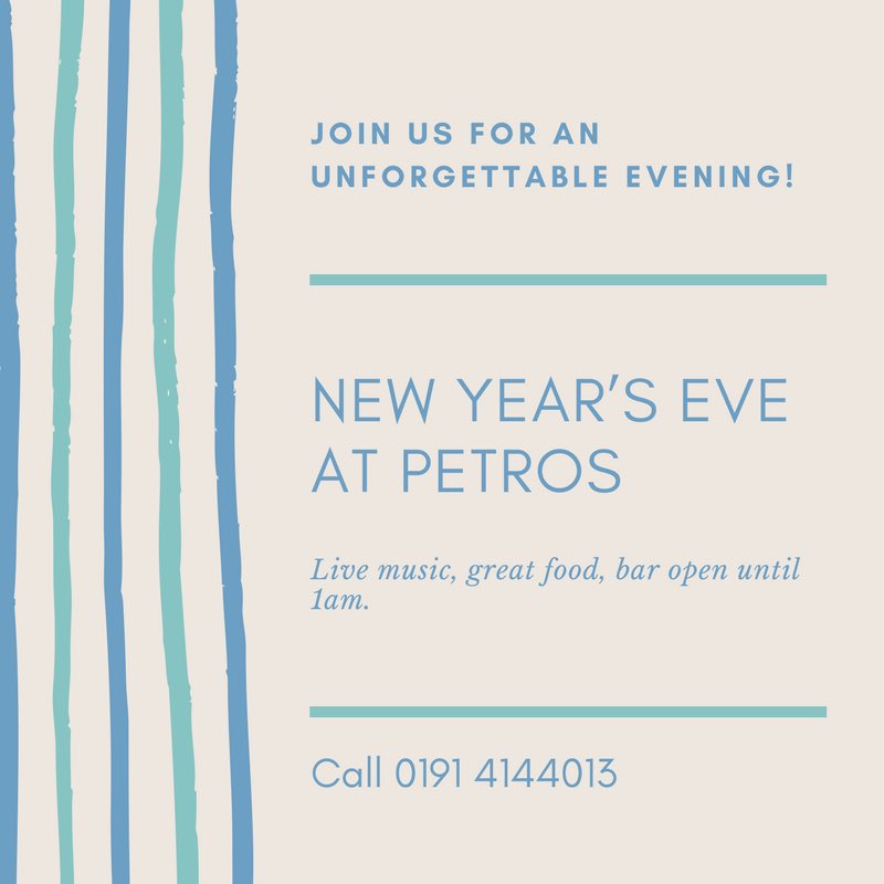 PetrosWinlaton's tweet photo. We still have tables available for New Year’s Eve. Give us a call to book a table! #northeast https://t.co/QjPp2mvjQ1