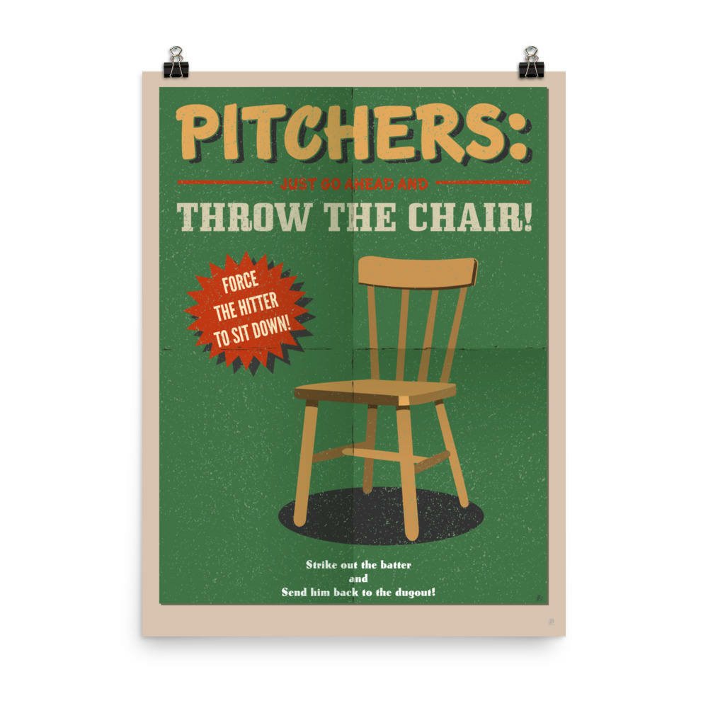 I won't throw it at you. But you can have a seat and look around in my shop. Enjoy! #baseball #pitcher #baseballart #etsy 
Throw the Chair
 etsy.me/2AJbX4k