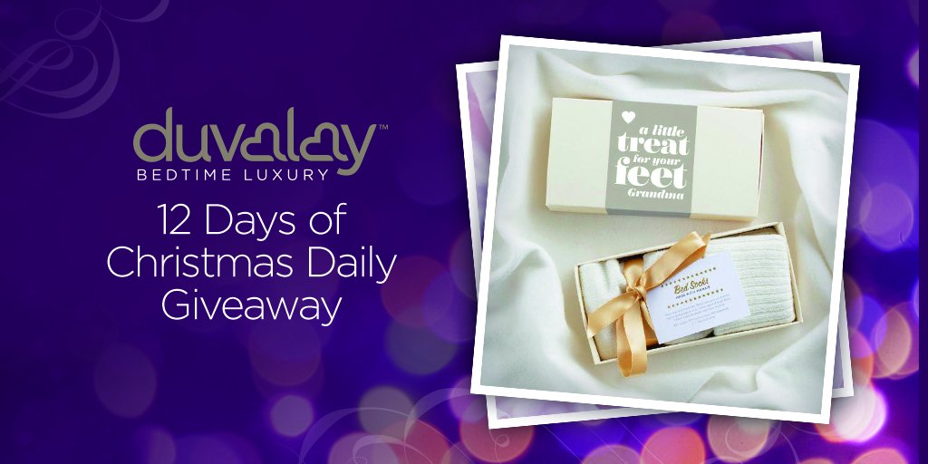 Duvalay_'s tweet photo. 2 HOURS TO GO! Time is running out to enter Day 12 of our #12DaysofChristmas #giveaway! RT &amp; follow by MIDNIGHT for a chance to #WIN THE LAST PAIR of luxurious mohair bed socks with a personalised gift box #competition #SundayFunday https://t.co/xnVqIv7LJR