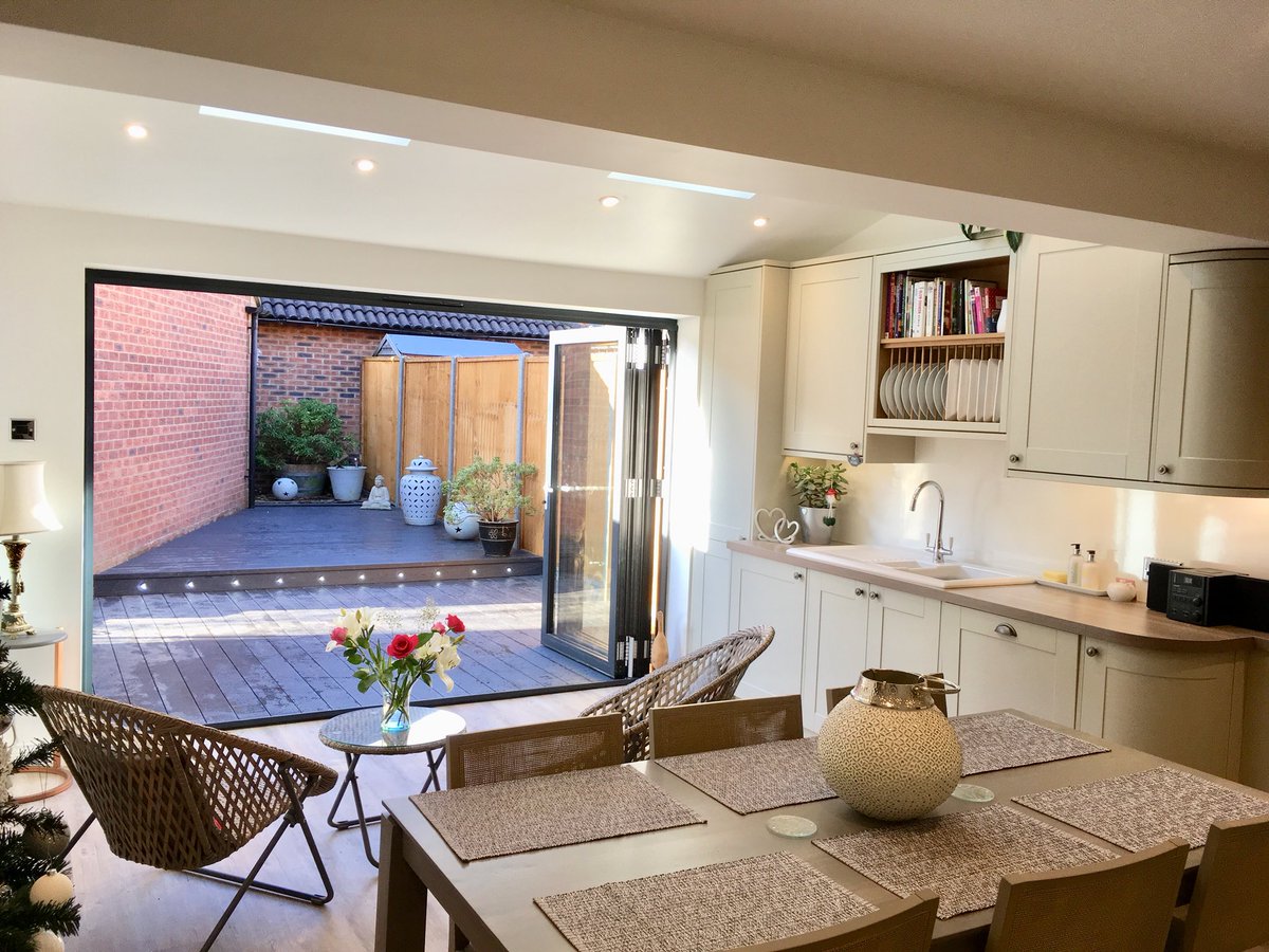 We have just finished this Open Plan garden room extension. #bifolds #specialists