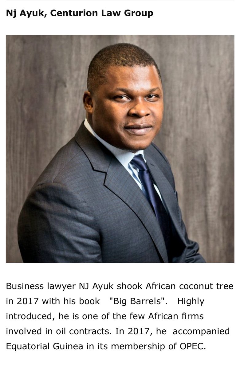 AlbertNchinda's tweet photo. Business lawyer @nj_ayuk, CEO of @Centurion_Law listed among 100 personalities that transform Africa by @Financialafrik. #Cameroon #Cameroun

https://t.co/q0LujcXi0Q https://t.co/6sfJsQ9goY