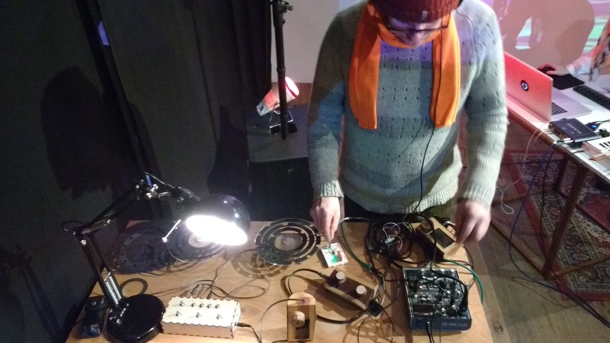 My and @simonblackmore_ tables for tonight's <a href="/owlproject/">owl project</a> performance <a href="/Mengi_Iceland/">MENGI</a> #handmadesounds
