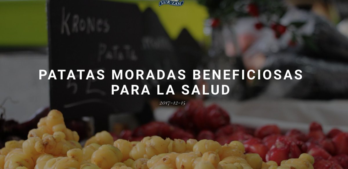 Patatas moradas beneficiosas para la salud
vía  <a href="/LurLanSarean/">Lur-Lan</a> <a href="/LurlanBistrot/">LurlanBistrot</a> ow.ly/pxp630hhiLO  #alimentación #jakion