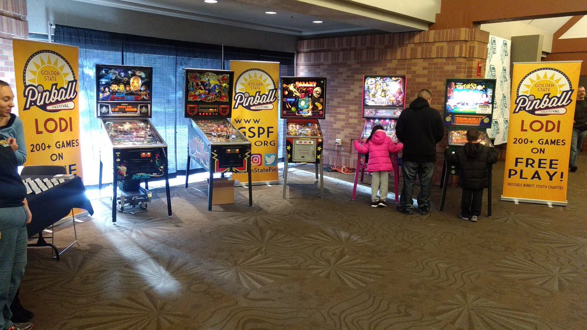 All set up at Central Valley Con! Come by and play some pins! #centralvalleycon