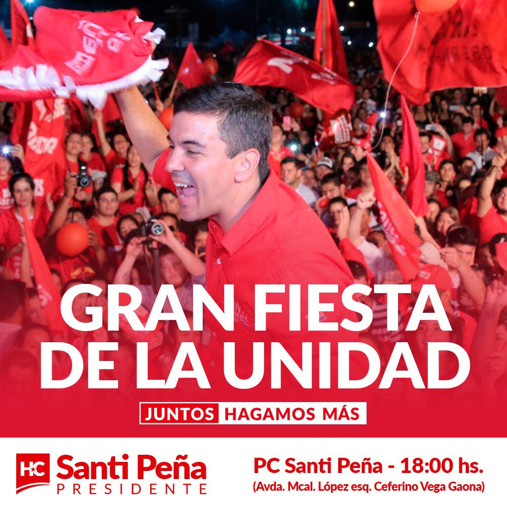 celeurion's tweet photo. #SantiPresidente es el futuro #PresidenteDeLaGente Vamooossssss a mostrar cual es el verdadero #ParaguayDeLaGente 💯🚩🙌 https://t.co/aVGT8rWIkO
