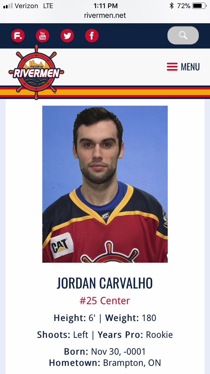 Morrisvillehky's tweet photo. Congratulations to mustang alumni, Jordan Carvalho for scoring his first pro goal last night for the @peo_rivermen of the SPHL!  #MustangFamily                                    https://t.co/0HSaiL9z9x https://t.co/lM0lemcLoZ