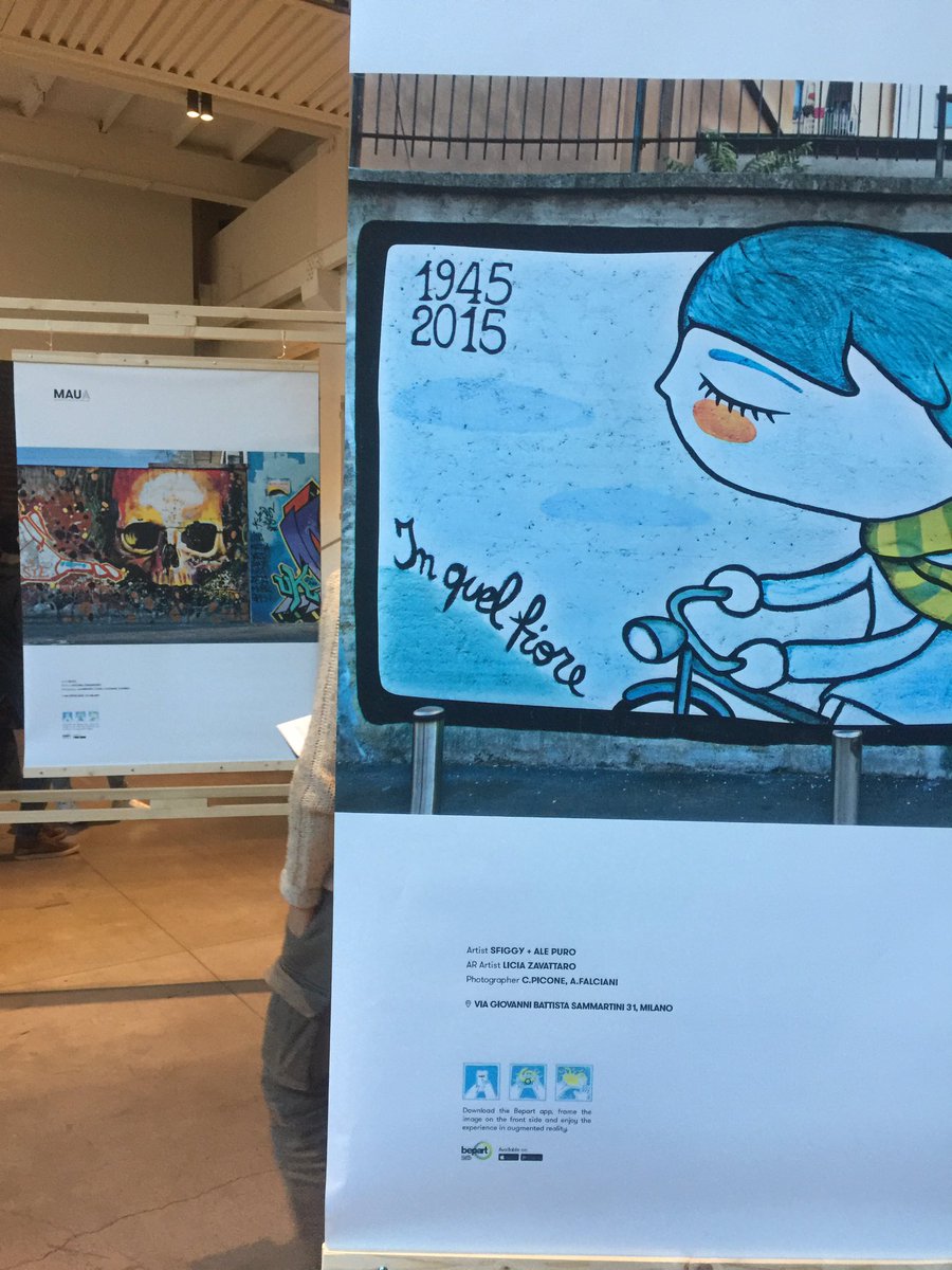 SandraBi's tweet photo. La realtà aumentata porta la street art in un'altra dimensione. 50 opere e un bellissimo progetto di cultura condivisa #MAUA #Milano https://t.co/V4ehK7nTiP