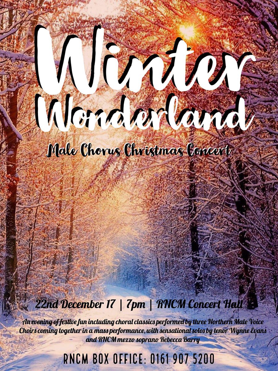 GMP Male Voice Choir (@gmpmvc) on Twitter photo Come and see the northern Male choirs sing together in concert on the 22nd December
More info and tickets( tickets.rncm.ac.uk/single/SYOS.as… )
#Christmas #Manchester #RNCM
@RNCMvoice
<a href="/gmpolice/">Greater Manchester Police</a>
<a href="/GMPCityCentre/">Manchester City Centre Police (GMP)</a> Come and see the northern Male choirs sing together in concert on the 22nd December
More info and tickets( tickets.rncm.ac.uk/single/SYOS.as… )
#Christmas #Manchester #RNCM
@RNCMvoice
<a href="/gmpolice/">Greater Manchester Police</a>
<a href="/GMPCityCentre/">Manchester City Centre Police (GMP)</a>